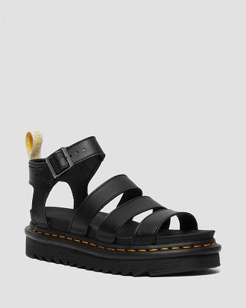 Black Women's Dr Martens Vegan Blaire Felix Gladiator Sandals | CA 301BEX